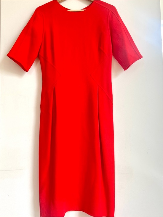 Dresses & Skirts - Oscar de la Renta Red Wool Sheath Dress IT 42 / US 8